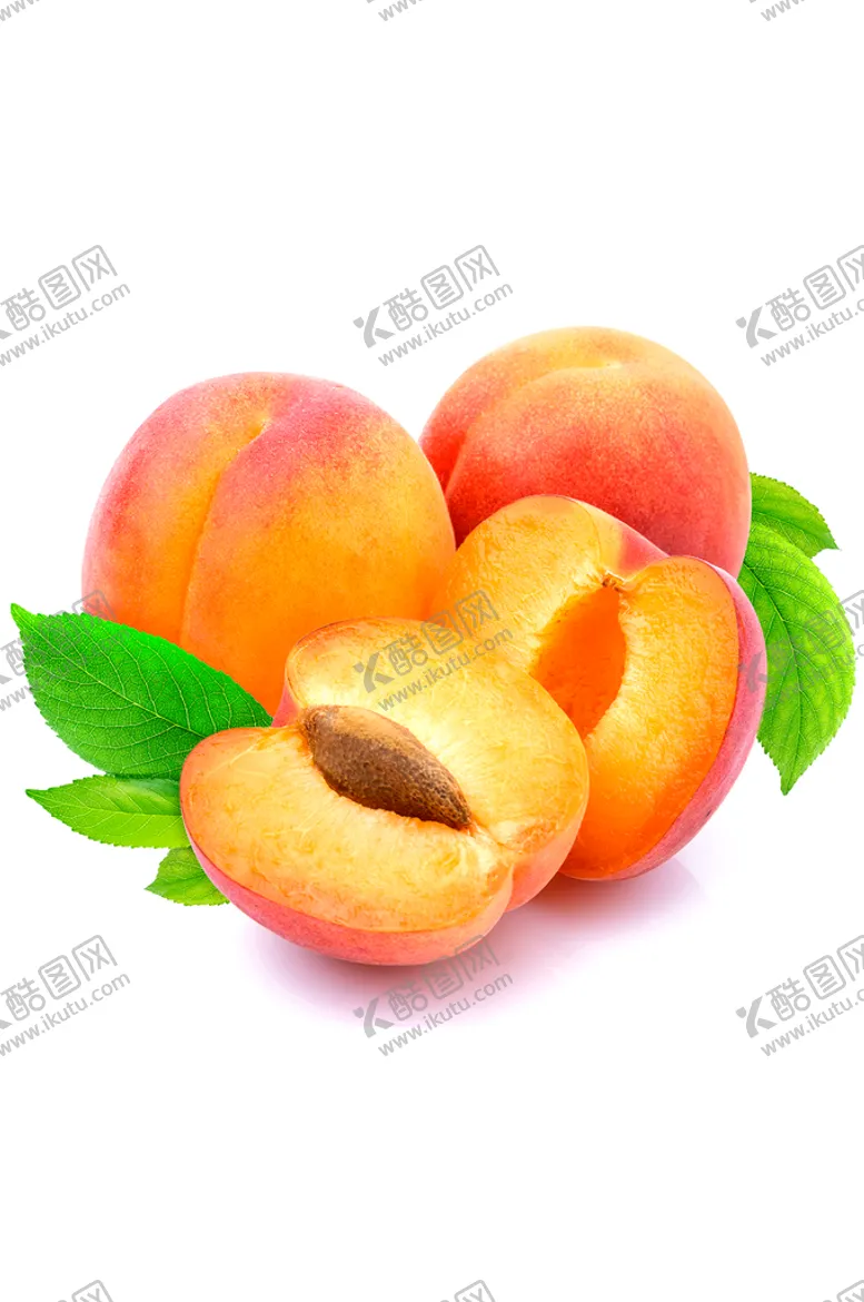 编号：56820410082236447138【酷图网】源文件下载-高清水果杏子剖开素材