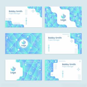 几何风商务名片设计模板