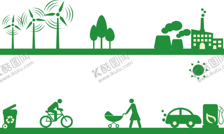 编号：90772310231723413164【酷图网】源文件下载-绿色环保标识人物图样宣传