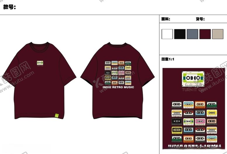 编号：47724209290244275292【酷图网】源文件下载-男装T恤图案日系矢量图