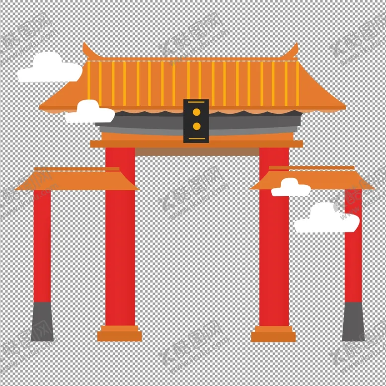 编号：58198303261401455121【酷图网】源文件下载-免扣中式门头