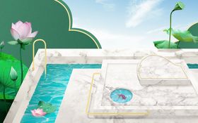 夏日荷花国风banner
