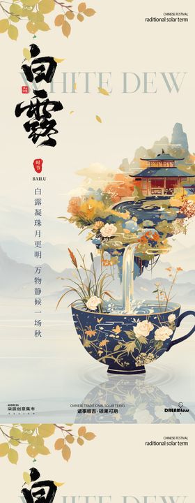 白露插画海报