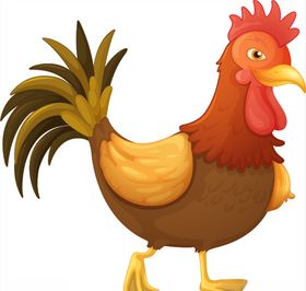 卡通小鸡热转印火公