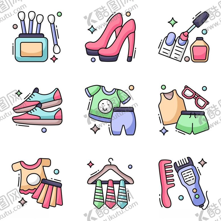 编号：29904506091750424559【酷图网】源文件下载-美妆服饰图标
