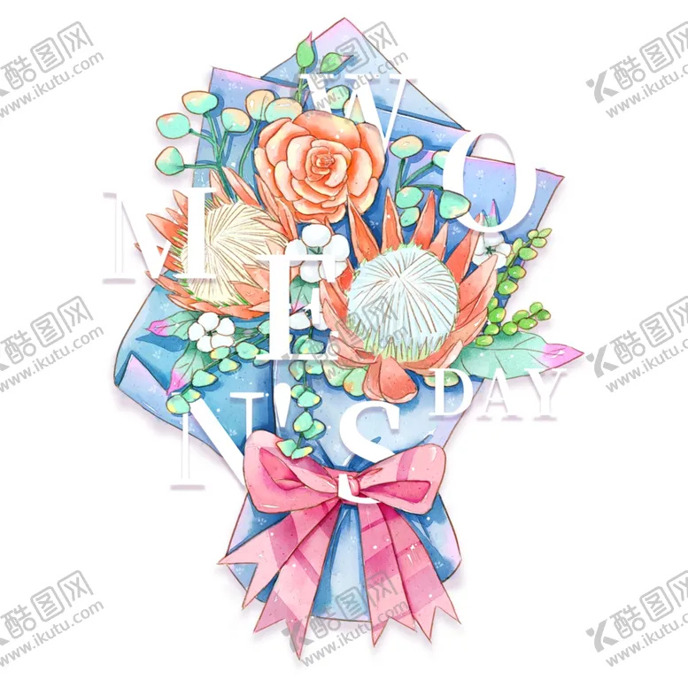 编号：14245402030650161442【酷图网】源文件下载-38女王节花束