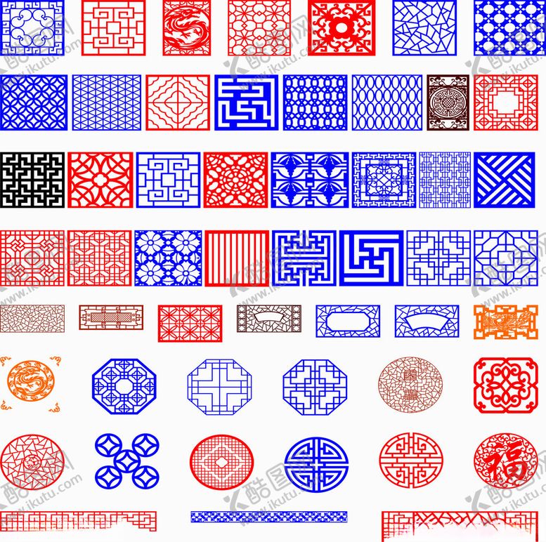 编号：96055304050432084427【酷图网】源文件下载-传统中式图案集合