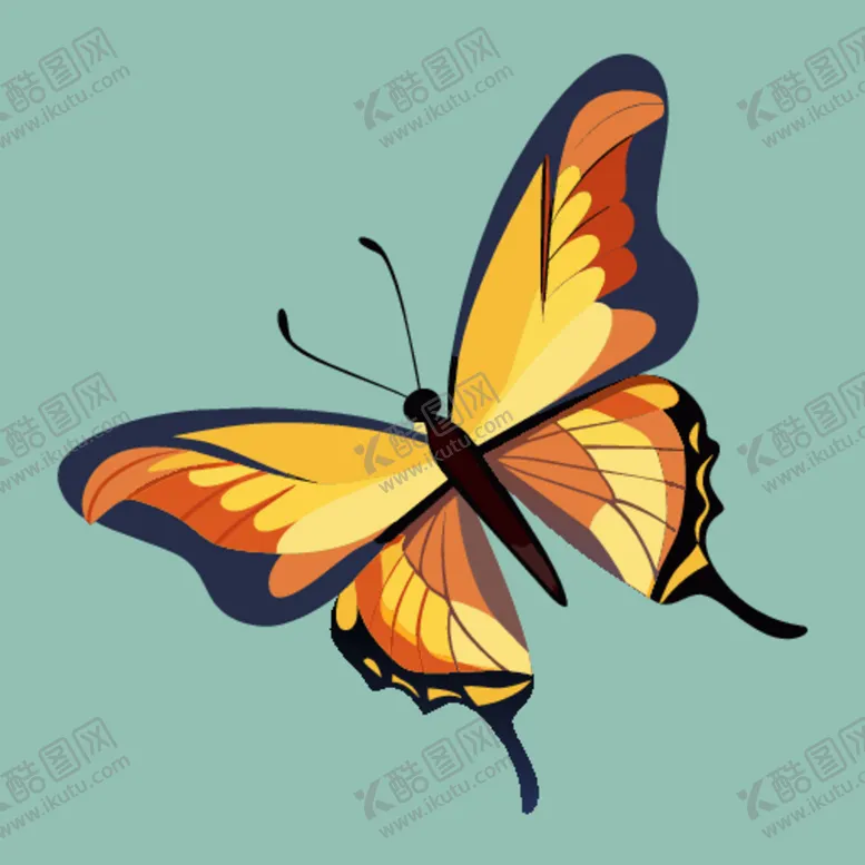 编号：15106902151730576492【酷图网】源文件下载-黄色的蝴蝶