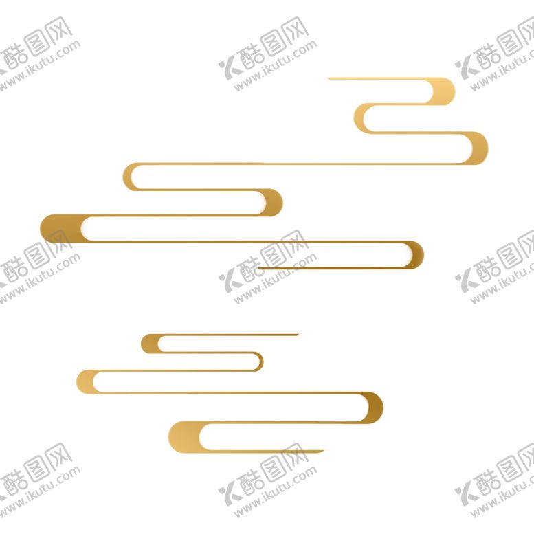 编号：89628605120459069661【酷图网】源文件下载-中国风金色祥云PNG免扣素材