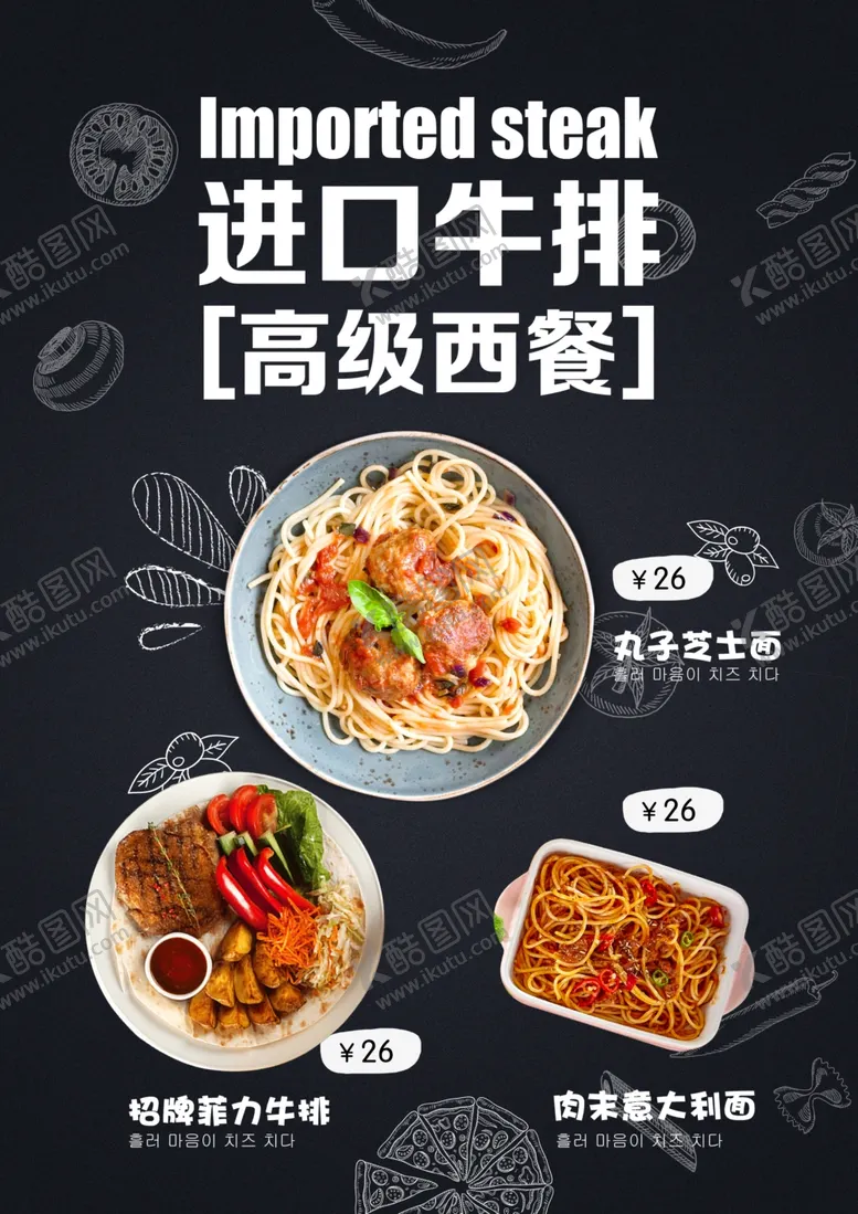 编号：77628001240134478014【酷图网】源文件下载-牛排海报