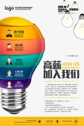 招聘海报单页模板会