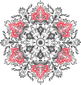 彩色复古花纹透明底免抠图背景典案样式杂