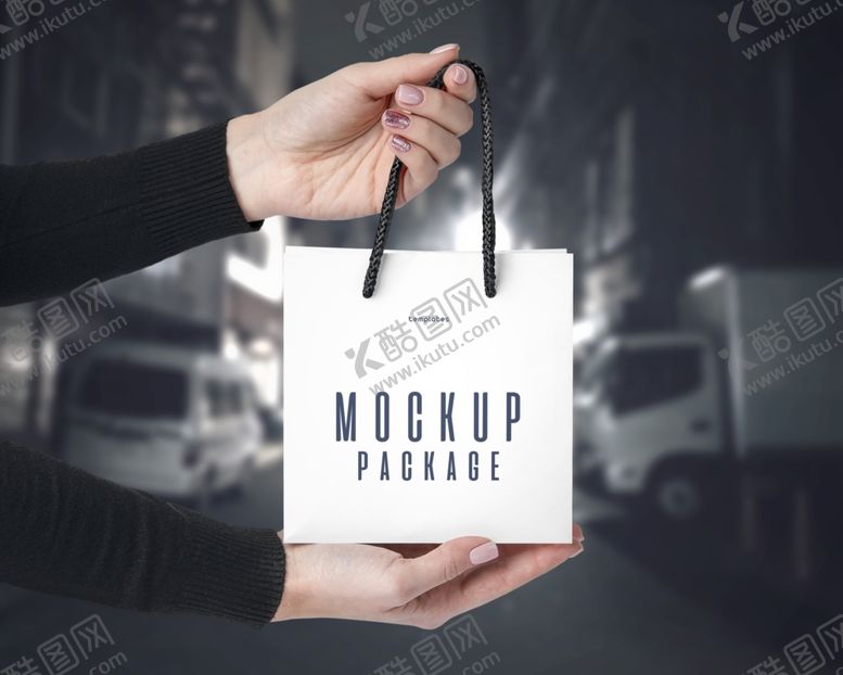 编号：37678709200231247801【酷图网】源文件下载-手提袋贴图样机