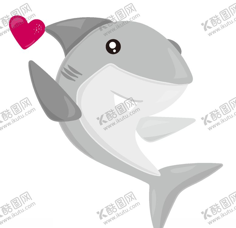 编号：15175710291826005213【酷图网】源文件下载-鲨鱼卡通手绘矢量素材