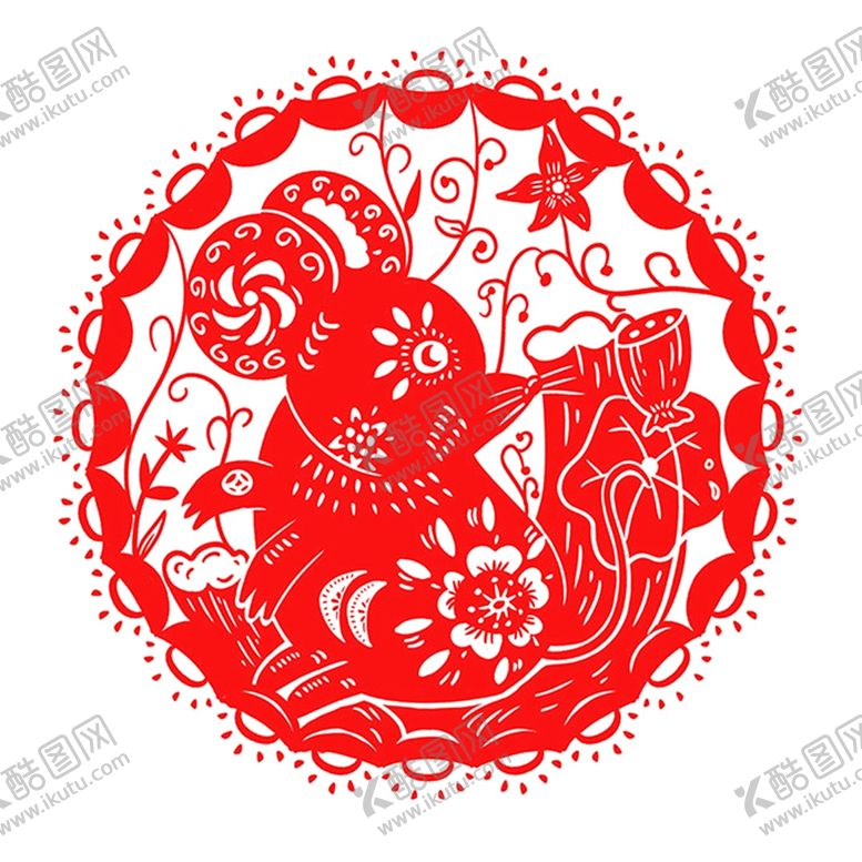 编号：82837910041653294919【酷图网】源文件下载-鼠年剪纸