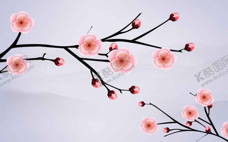 编号：87526807131335296112【酷图网】源文件下载-工笔花电视背景墙