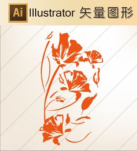 花草剪纸花草壁纸简洁手绘