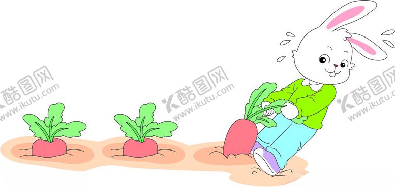 编号：96711703012147139430【酷图网】源文件下载-小白兔拔萝卜