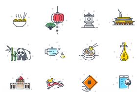 中国传统文化图标icon