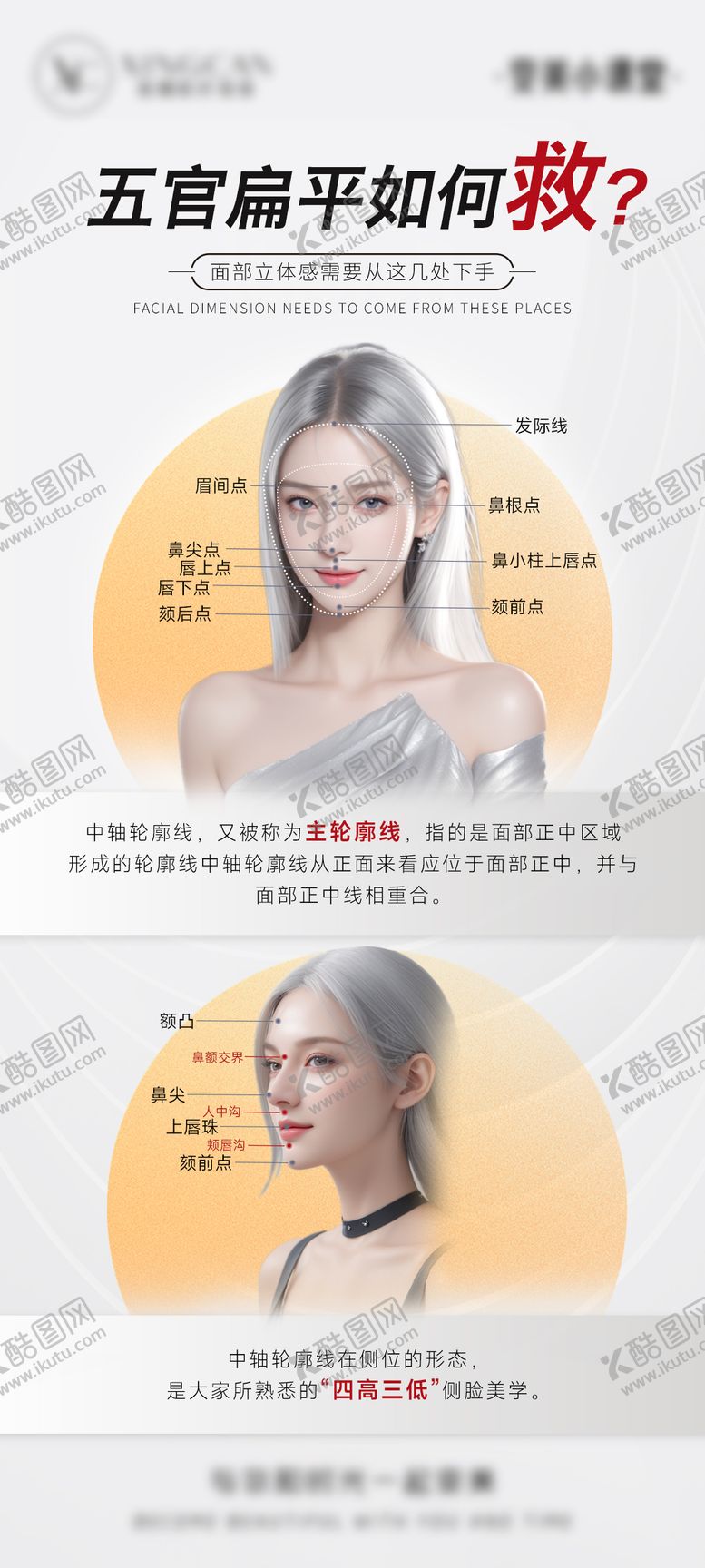 编号：60707011111840219340【酷图网】源文件下载-面部立体感科普海报