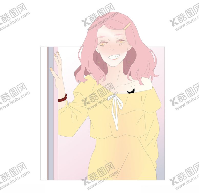 编号：79544910072344569429【酷图网】源文件下载-手绘女孩