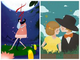 情人节海报PSD模板