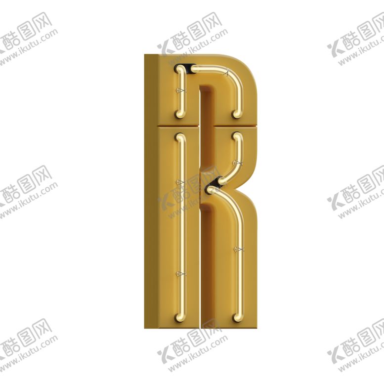 编号：72729410201121495879【酷图网】源文件下载-高清立体灯管字母元素