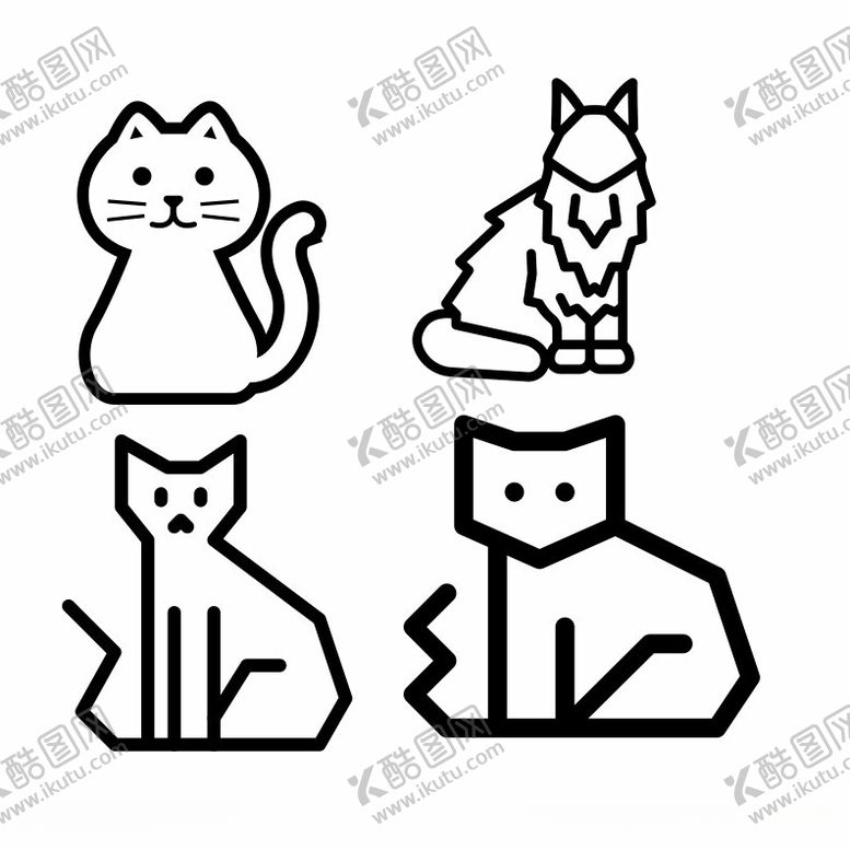 编号：80203102211502409646【酷图网】源文件下载-矢量猫咪