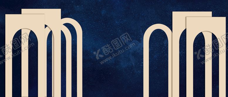 编号：96514809151504143642【酷图网】源文件下载-蓝色星空婚礼背景结婚拱门