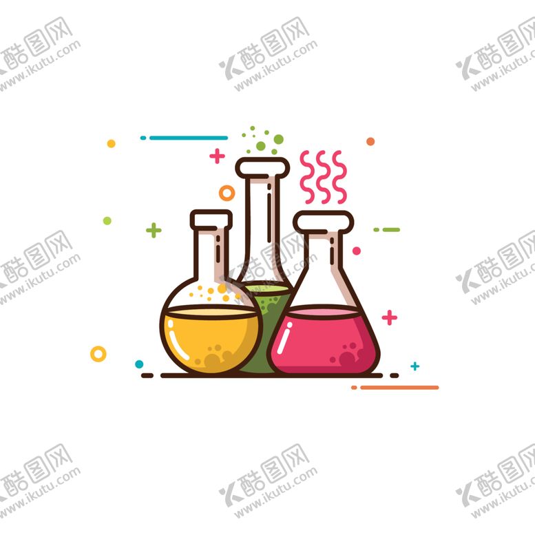 编号：50548705121655216934【酷图网】源文件下载-圆底烧瓶锥形瓶化学实验PNG