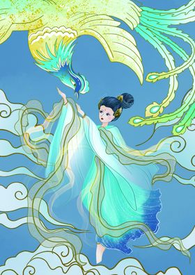 敦煌飞天插画