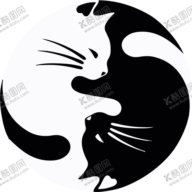 编号：32389605142006423808【酷图网】源文件下载-黑白猫