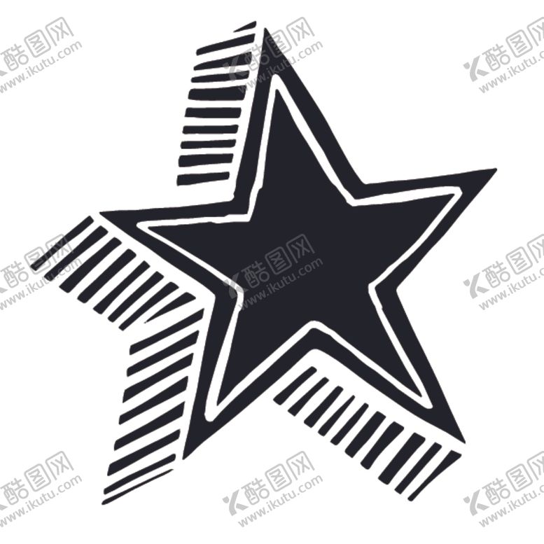 编号：18588309121024048781【酷图网】源文件下载-黑色创意五角星图案