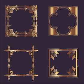 金色边框图案