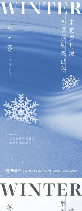 冬至节气单图海报