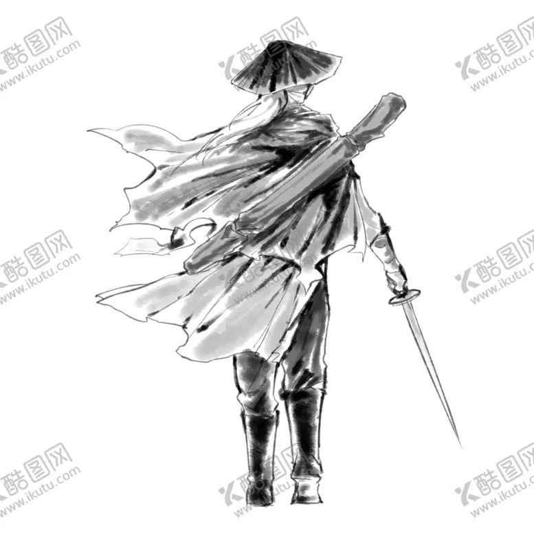 编号：62881204261419486340【酷图网】源文件下载-水墨武侠人物