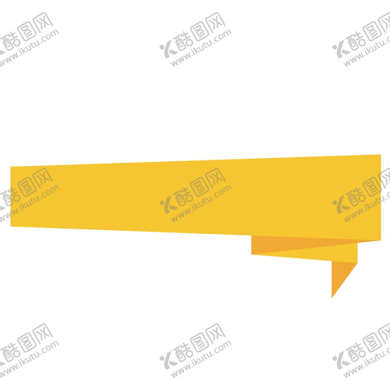 编号：59839202131815207558【酷图网】源文件下载-矢量 黄色 折纸 标题 png