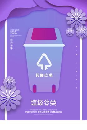 垃圾分类垃圾分类展板