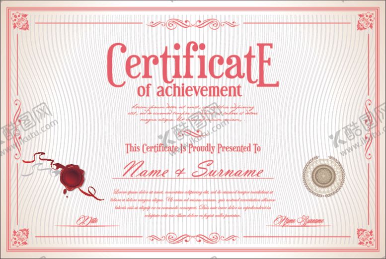 编号：42744210212335201454【酷图网】源文件下载-证书模板