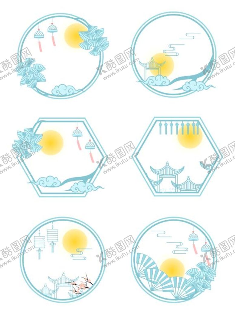 编号：47924110221211465091【酷图网】源文件下载-中秋边框元素