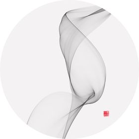 水墨画粉色图片