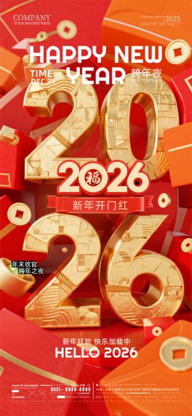 酒吧夜店ktv2026元旦新年海报