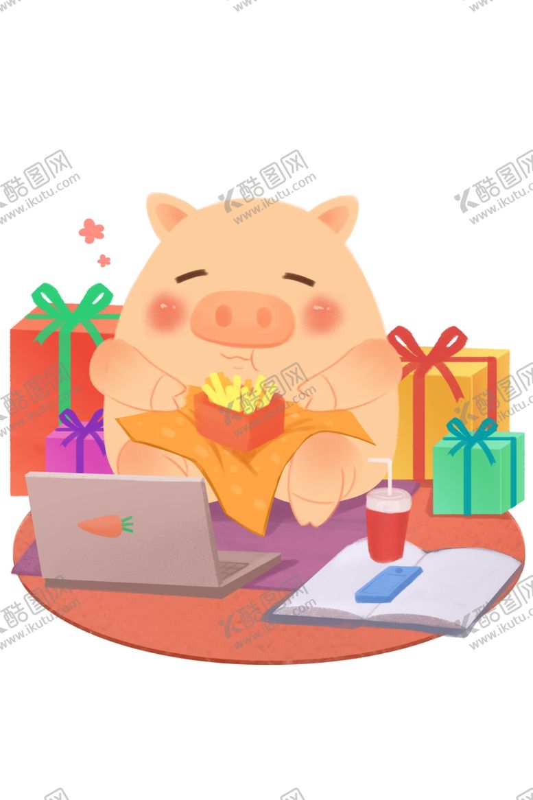 编号：35629407010314198440【酷图网】源文件下载-卡通猪插画猪