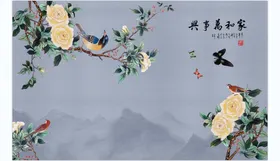 家和万事兴报春图报喜图工笔画
