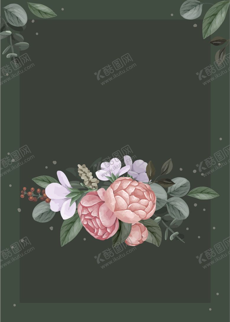 编号：91542009200945521769【酷图网】源文件下载-复古手绘花朵背景