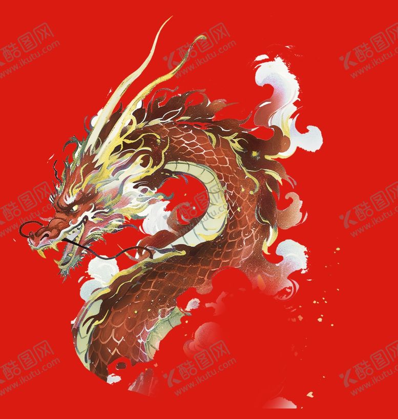 编号：19668201170600451471【酷图网】源文件下载-手绘卡通小龙