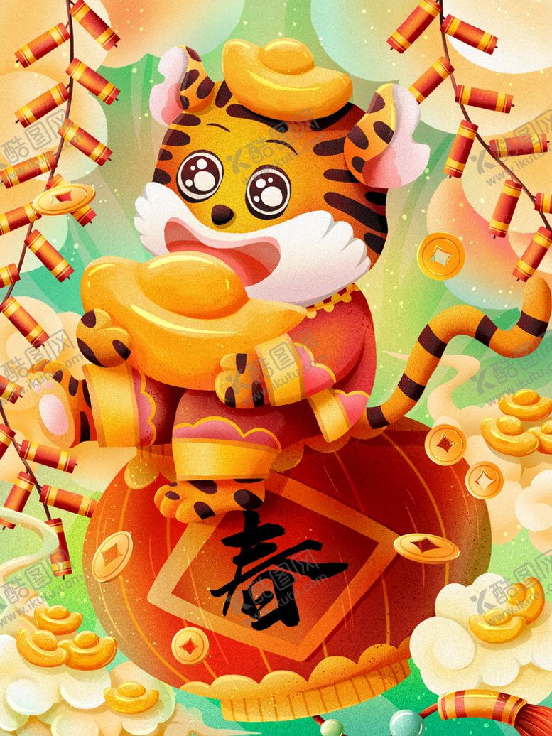编号：67403810071028116021【酷图网】源文件下载-中国风古风虎年海报