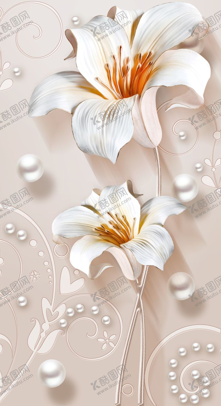 编号：45758606231448283886【酷图网】源文件下载-现代立体花朵玄关装饰画