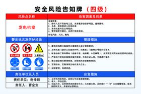 零位罐、储罐风险告知牌