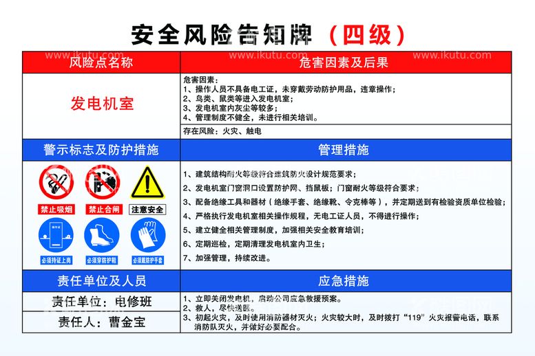 编号：52043109280324095219【酷图网】源文件下载-安全风险告知牌